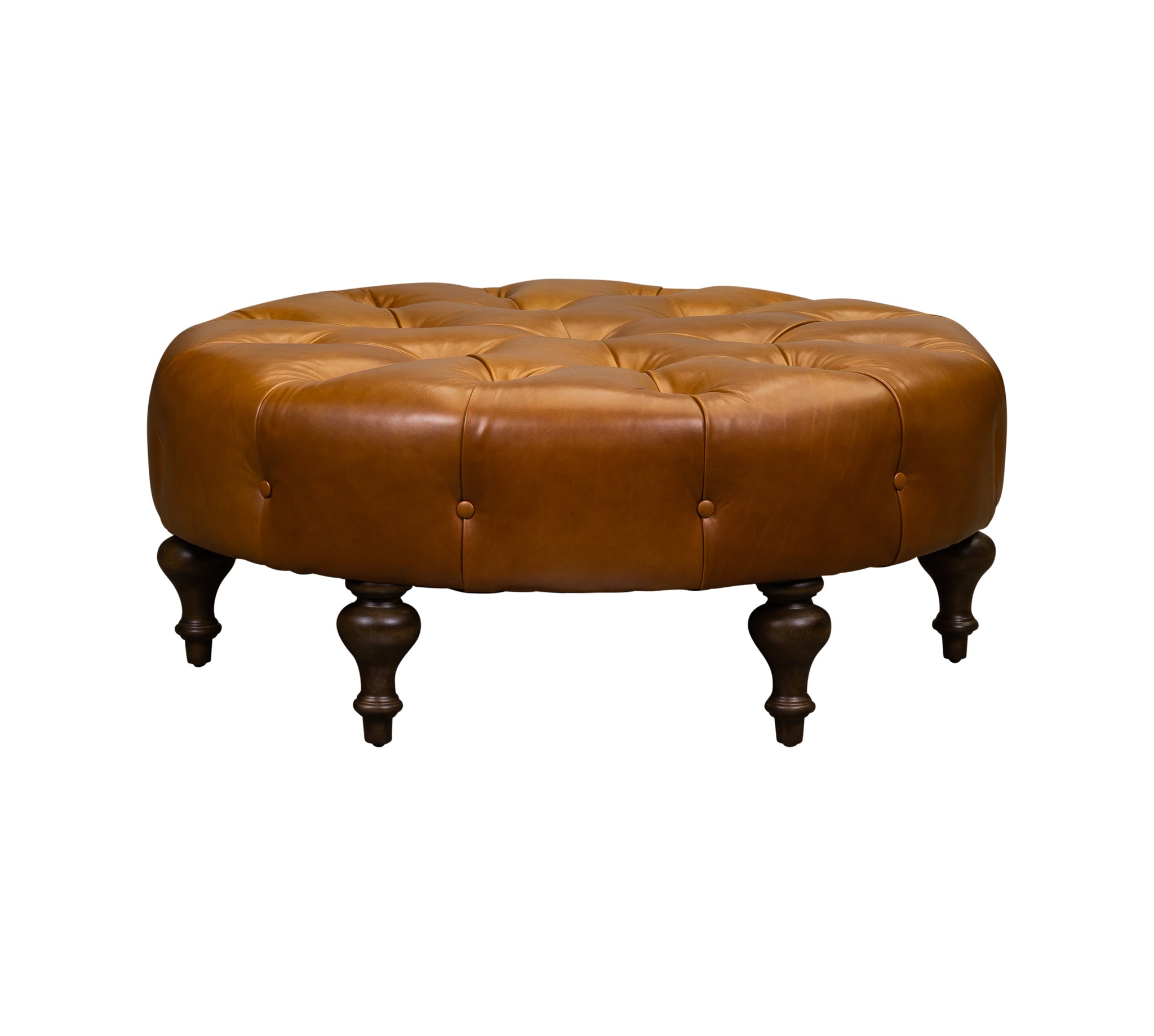 9070-CT MARCOUX CIRCULAR, TUFTED OTTOMAN