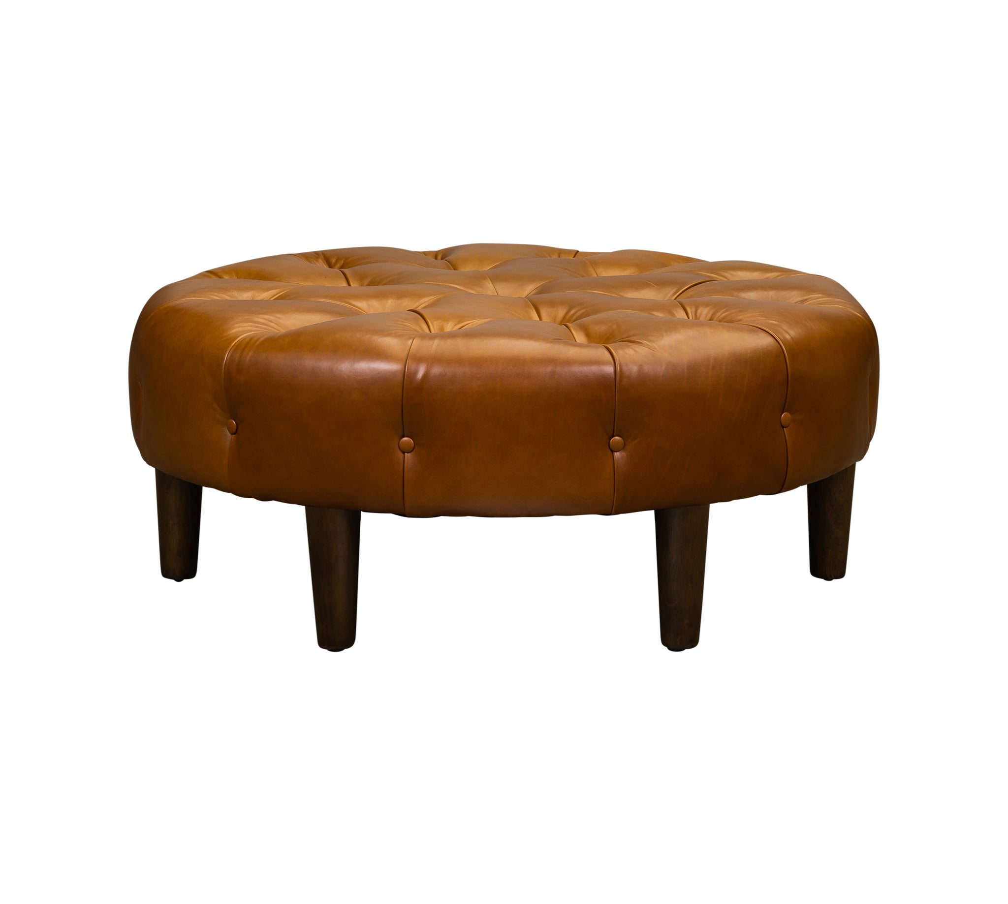 9070-CT MARCOUX CIRCULAR, TUFTED OTTOMAN