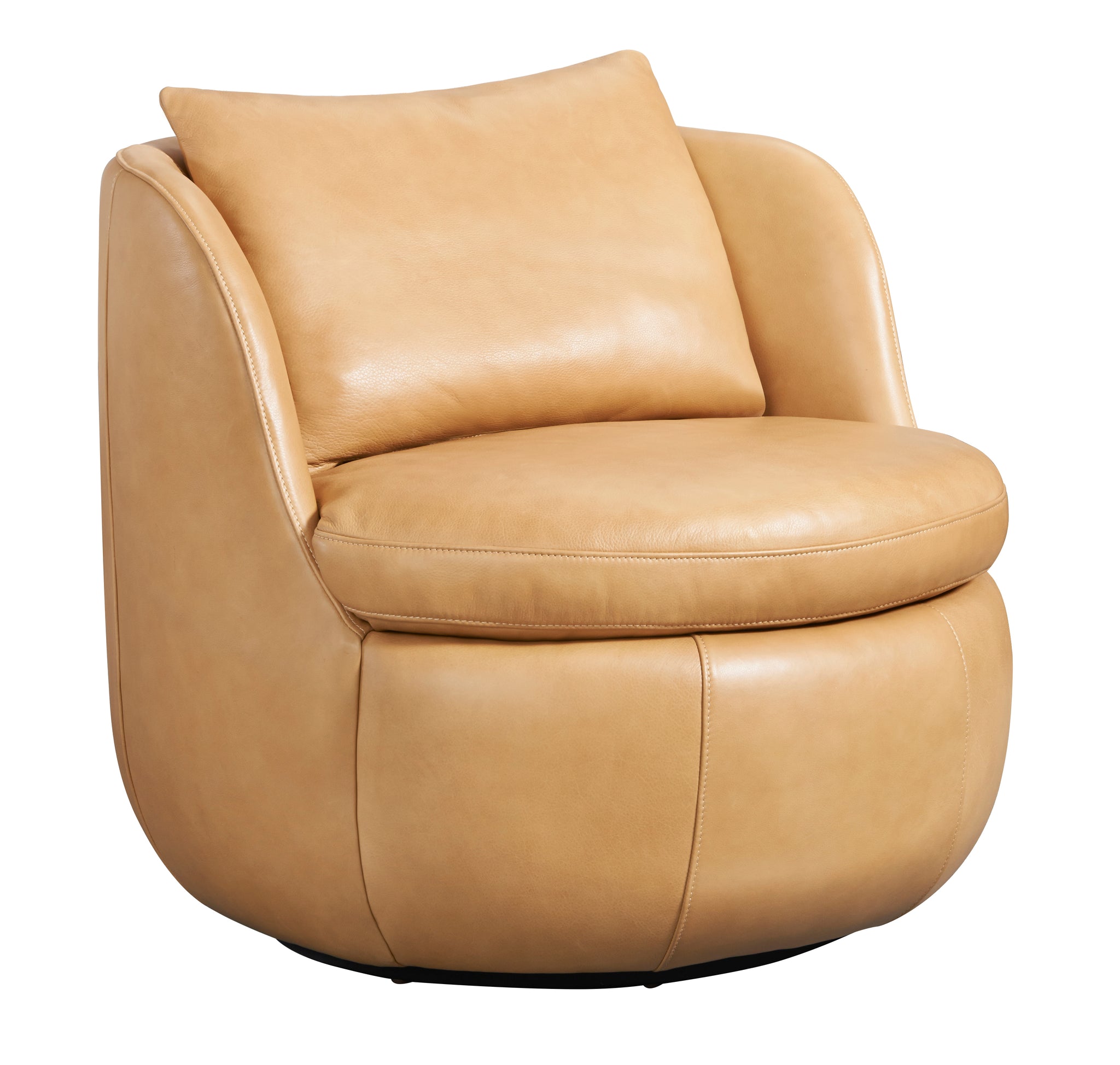 Crescent leather deals swivel chair