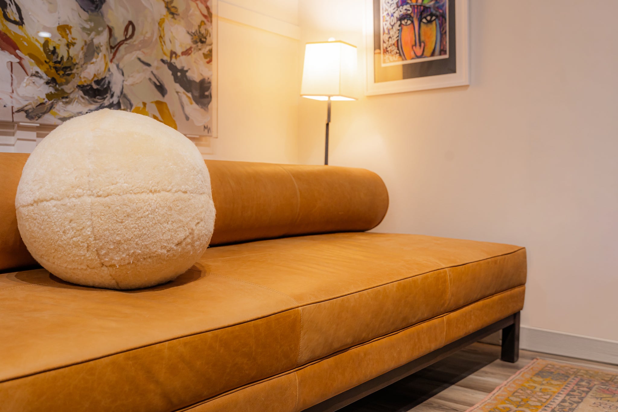 0002 ALLEY-OOP SHEARLING BALL PILLOW